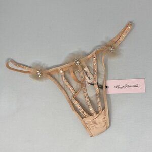 Agent Provocateur Evangelene Sand Crystals Thong AP4 Large NWT $480